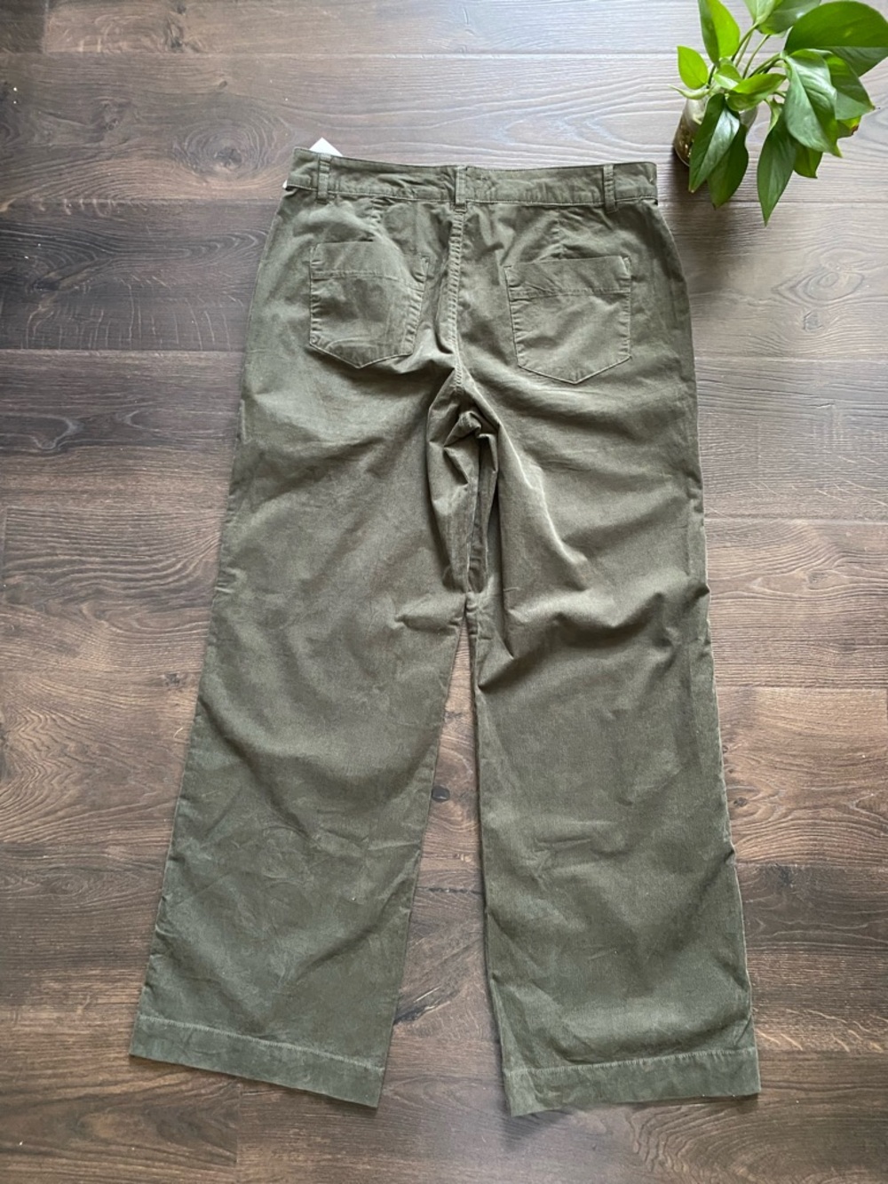 Weatherproof Olive Wide-leg Stretch Corduroy Pants Casual Size 10 - Picture 9 of 9